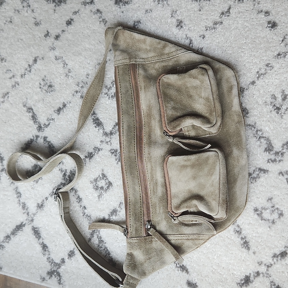 Green suede bag by Free People